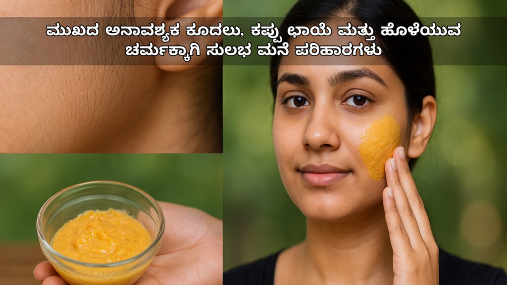 ಮುಖದ ಅನಾವಶ್ಯಕ ಕೂದಲು, ಕಪ್ಪು ಛಾಯೆ ಮತ್ತು ಹೊಳೆಯುವ ಚರ್ಮಕ್ಕಾಗಿ ಸುಲಭ ಮನೆ ಪರಿಹಾರಗಳು (Simple Home Remedies for Facial Hair, Dark Patches & Glowing Skin)
