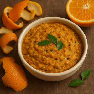 orange peel chutney ಕಿತ್ತಳೆ ಸಿಪ್ಪೆಯ ಚಟ್ನಿ